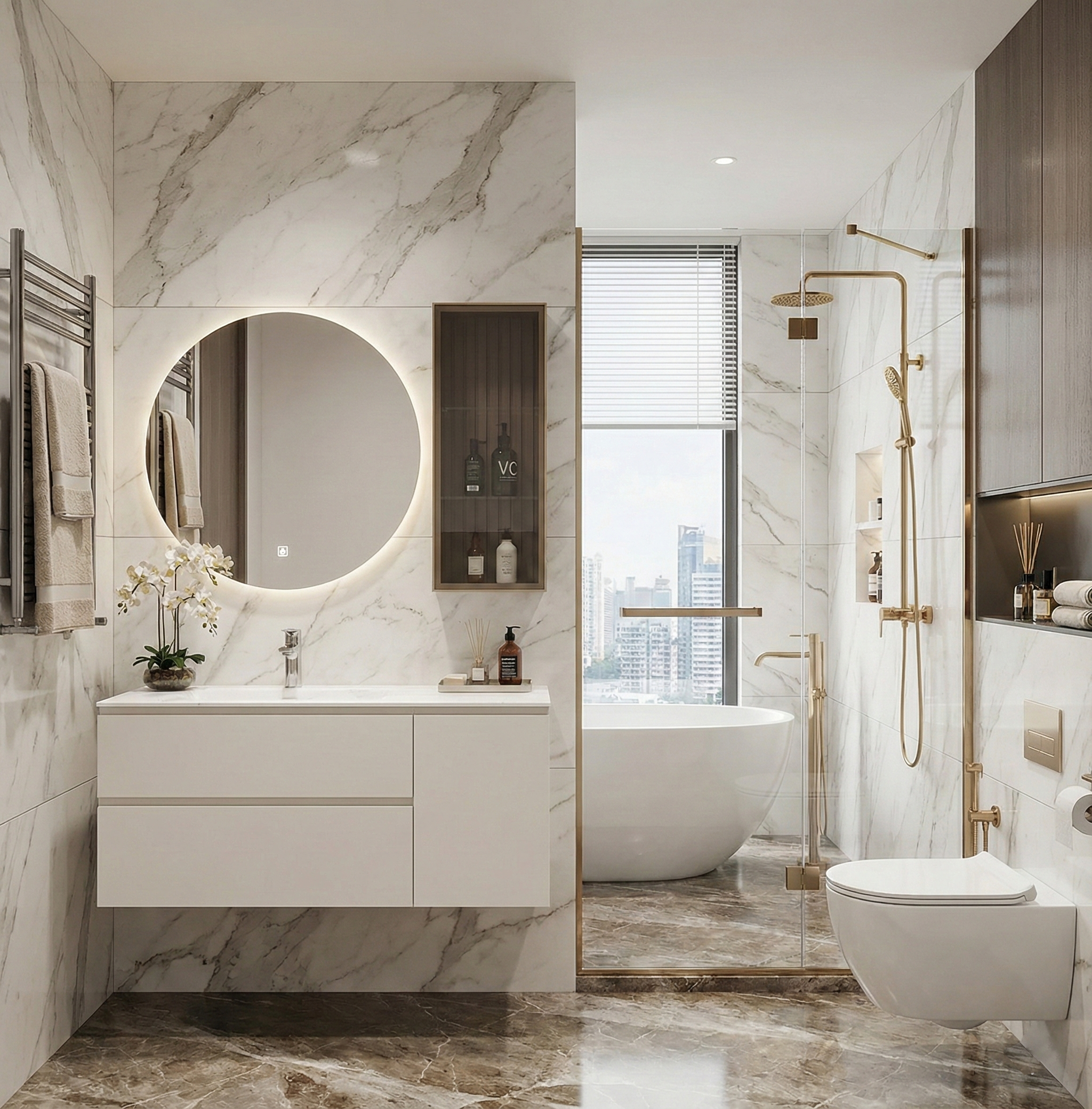 Mocha & Forest Pro Series Elegant Floating Vanity