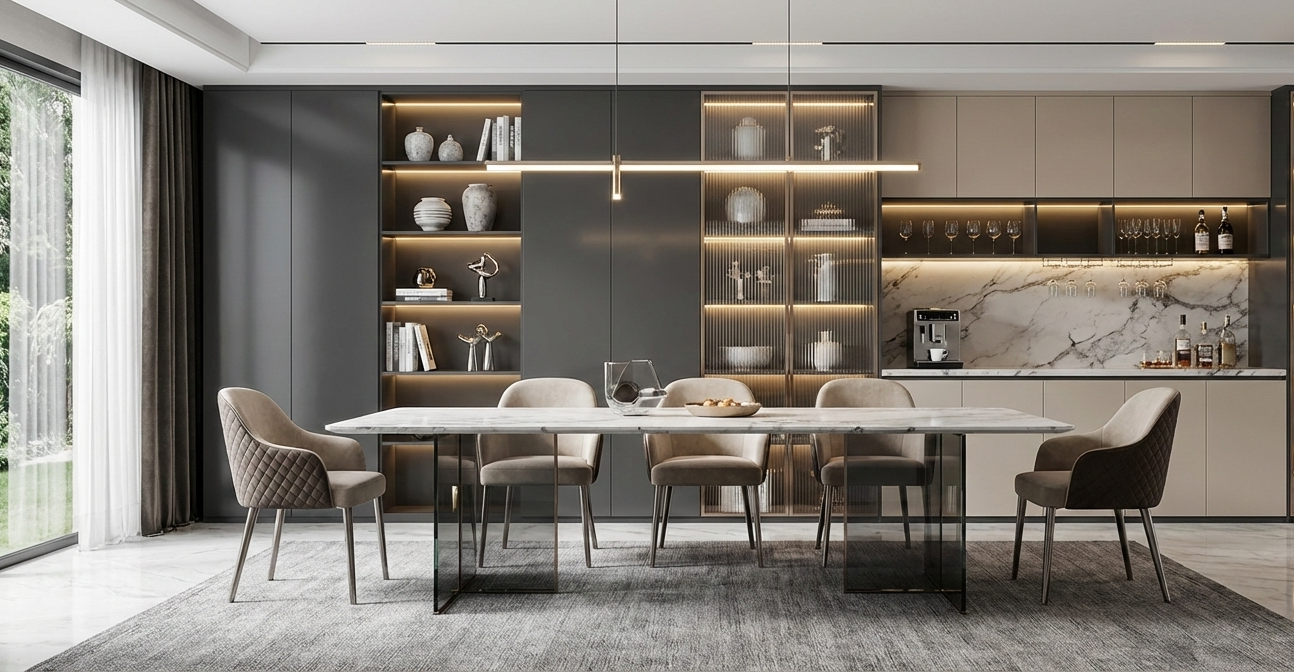 Waltz Pro Series Modern Dining Room Storage Display