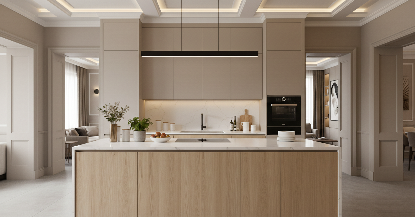 Mocha & Forest Pro Series Luxury Galley Kitchen