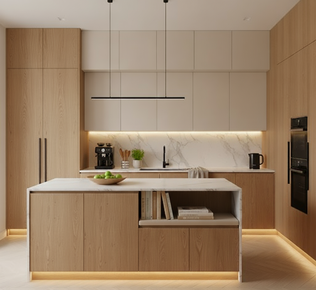 Mocha & Forest Pro Series Small L-Shaped Kitchen